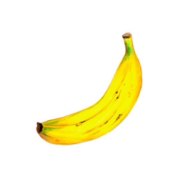 Illustraciones Marinie. Frutas. Plátano.